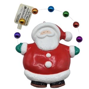 Dept 56 Santa Juggling Christmas Ornament Decor Ceramic Holiday